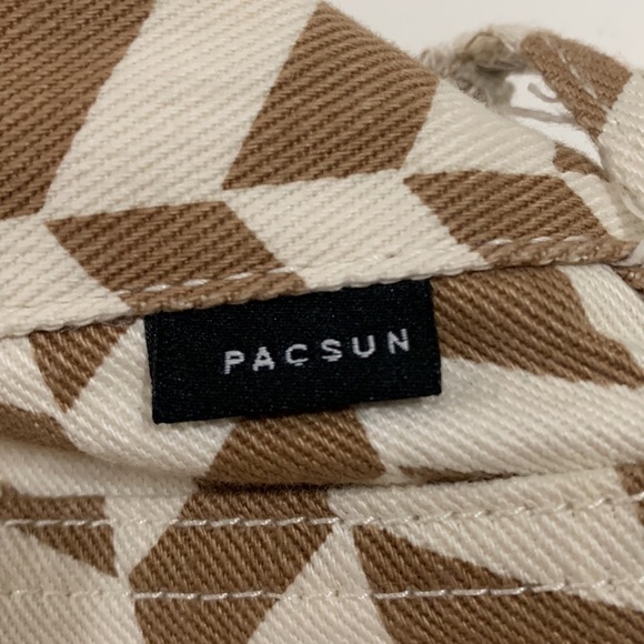 NWT PacSun Brown Chevron Low Rise Straight Leg Jeans size 24 - Picture 11 of 11